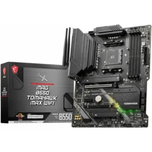 MSI MAG B550 Tomahawk Max WiFi Gaming Motherboard (AMD Ryzen 5000 Series, AM4, DDR4, PCIe 4.0, SATA 6Gb/s, M.2, USB 3.2 Gen 2, HDMI/DP, Wi-Fi 6E, Bluetooth 5.2, 2.5Gbps LAN, ATX)