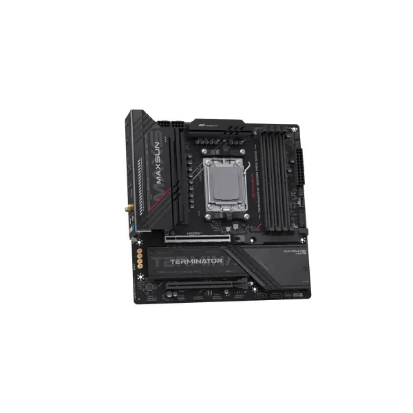 Maxsun Terminator B850M Pro Dark Wifi DDR5 AMD AM5 microATX Motherboard - Image 3