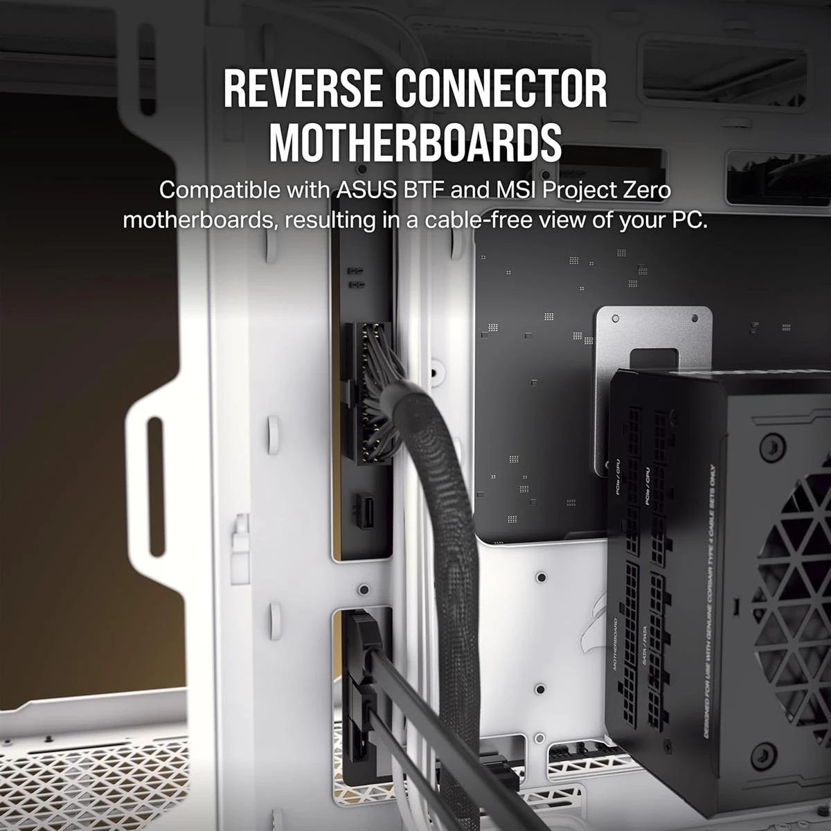 Corsair iCUE Link 2500X RGB Small-Tower mATX Dual Chamber PC Case, Panoramic Tempered Glass, Reverse Connection Motherboard Compatible, 2x Corsair RX120 RGB Fans Included – Black - Image 7