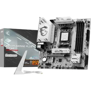MSI B850M Gaming Plus Wifi6E Motherboard, mATX - Supports AMD Ryzen 9000/8000/7000 Processors, AM5 - DDR5 Memory Boost 8200+ MT/s (OC), PCIe 4.0 x16, M.2 Gen5, Wi-Fi 6E, 2.5G LAN