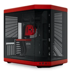 Hyte Y70 Upgraded Modern Aesthetic Dual Chamber Panoramic Tempered Glass Mid-Tower ATX Computer Gaming Case with PCIE 4.0 Riser Cable Included - Black Cherry