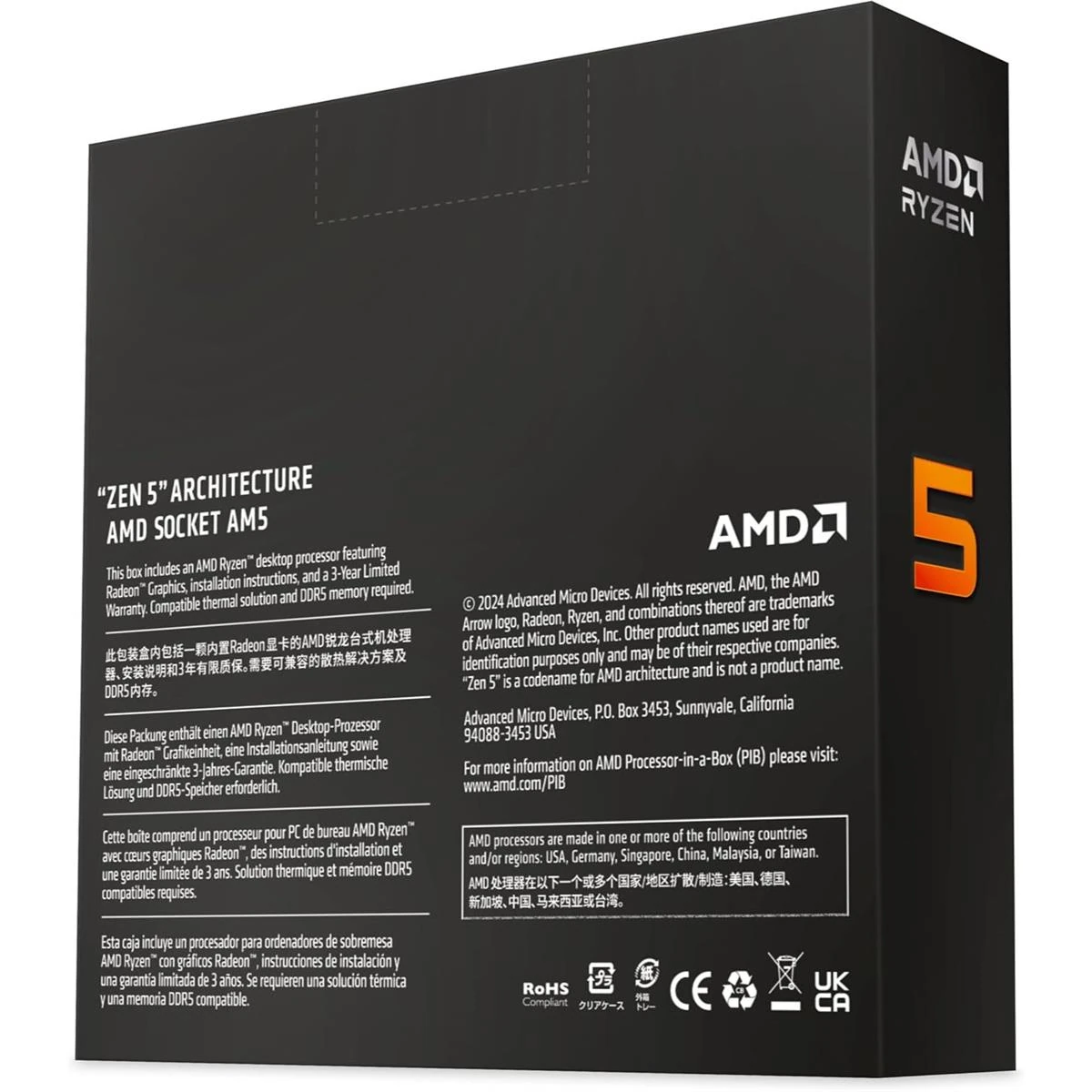 AMD Ryzen 5 9600X 6-Core, 12-Thread Unlocked Desktop Processor - Image 5