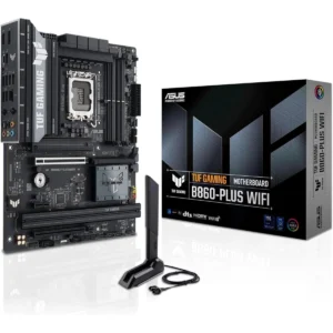 Asus Tuf Gaming B860-Plus Wifi B860 LGA 1851 ATX Motherboard, Intel Core Ultra Series 2 Ready, Advanced AI PC-Ready, 12+1+2+1 Stages, DDR5, PCIe 5.0, 3X M.2, Wi-Fi 7, 2.5Gb LAN, USB 20Gbps Type-C