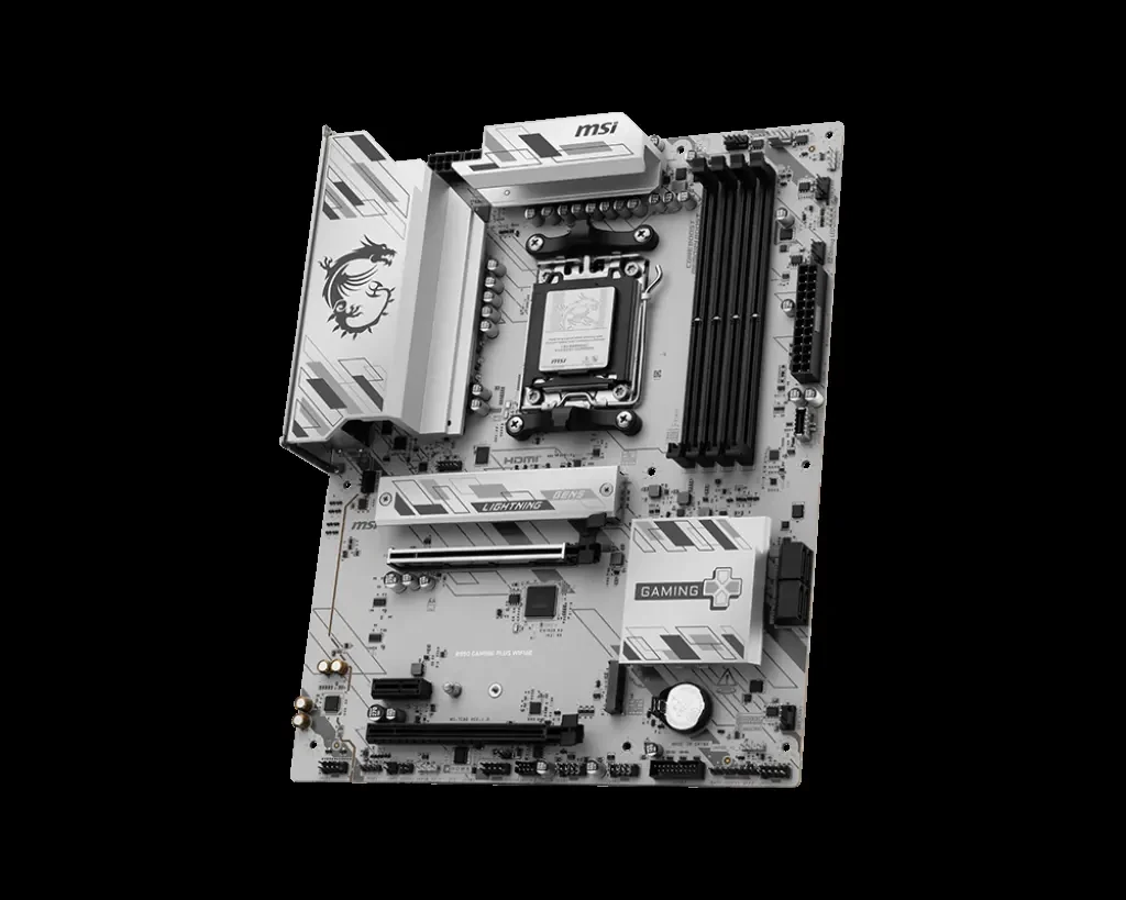 MSI B850 Gaming Plus Wifi6E Motherboard, ATX - Supports AMD Ryzen 9000/8000/7000 Processors, AM5 - DDR5 Memory Boost 8200+ MT/s (OC), PCIe 5.0 x16 & 4.0 x16, M.2 Gen5, Wi-Fi 6E, 5G LAN - Image 4