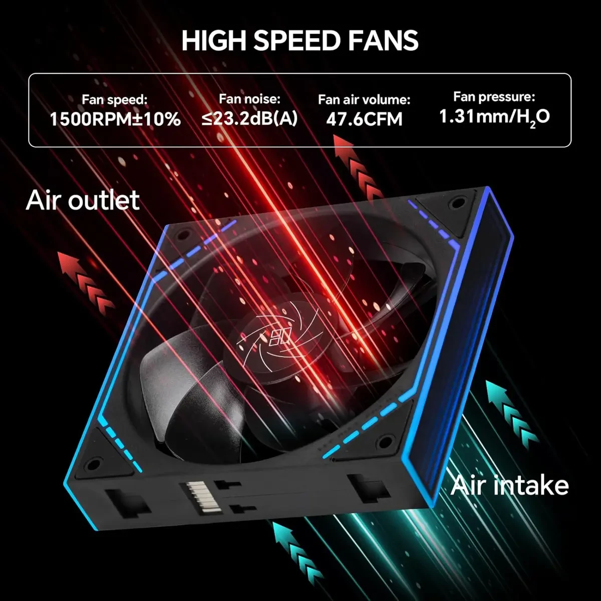 Thermalright TL-M12QR X3 120mm PC Reverse Blade Case Fans, Daisy-Chain, 1500RPM, ARGB, Dual Infinity Mirrors Lighting for Gaming Build (3-Pack) - Image 3