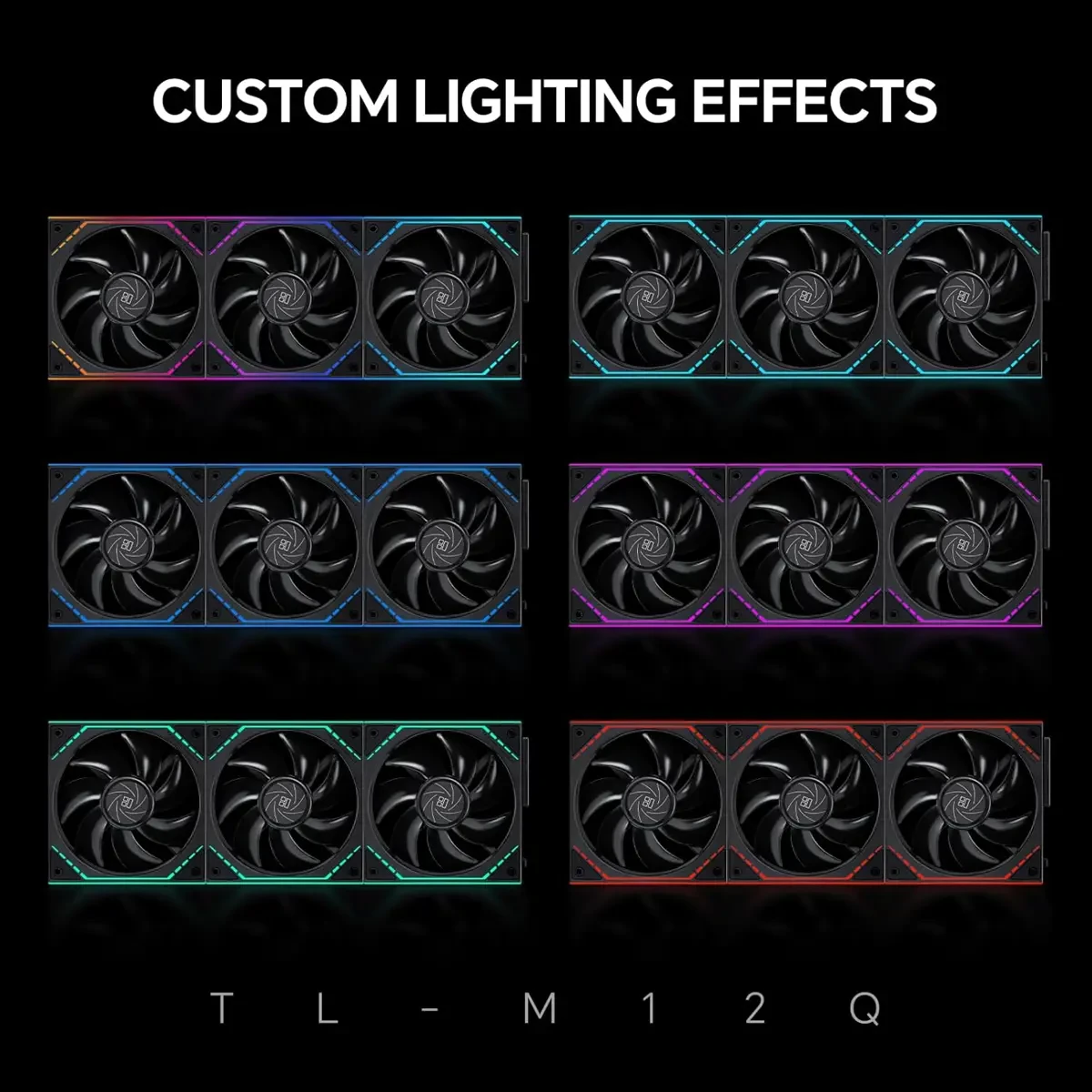 Thermalright TL-M12QR X3 120mm PC Reverse Blade Case Fans, Daisy-Chain, 1500RPM, ARGB, Dual Infinity Mirrors Lighting for Gaming Build (3-Pack) - Image 7
