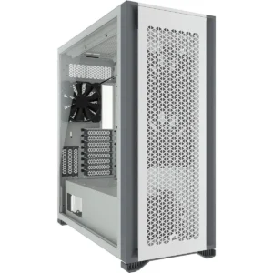 Corsair 7000D Airflow Full-Tower ATX PC Case: High-Airflow Front Panel, Spacious Interior, Easy Cable Management, 3x 140mm AirGuide Fans with PWM Repeater Included – White