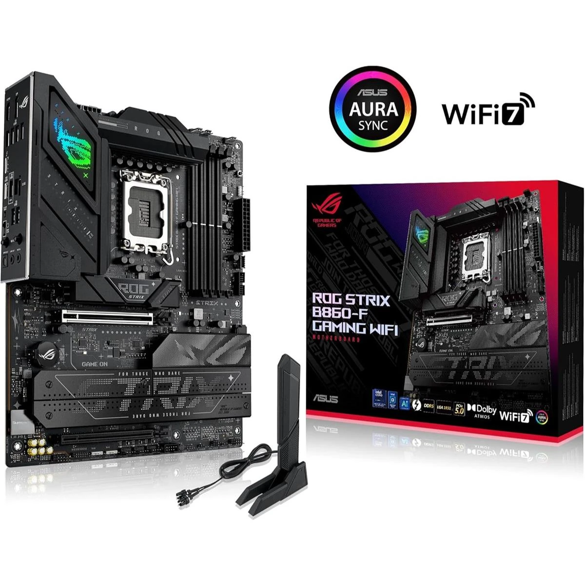 Asus Rog Strix B860-F Gaming Wifi ATX Motherboard, PC Ready with Advanced AI, 16+1+2+1 Power Levels, DDR5 Slots, PCIe 5.0, Four M.2 Slots, WiFi 7, Aura Sync RGB Lighting - Image 2