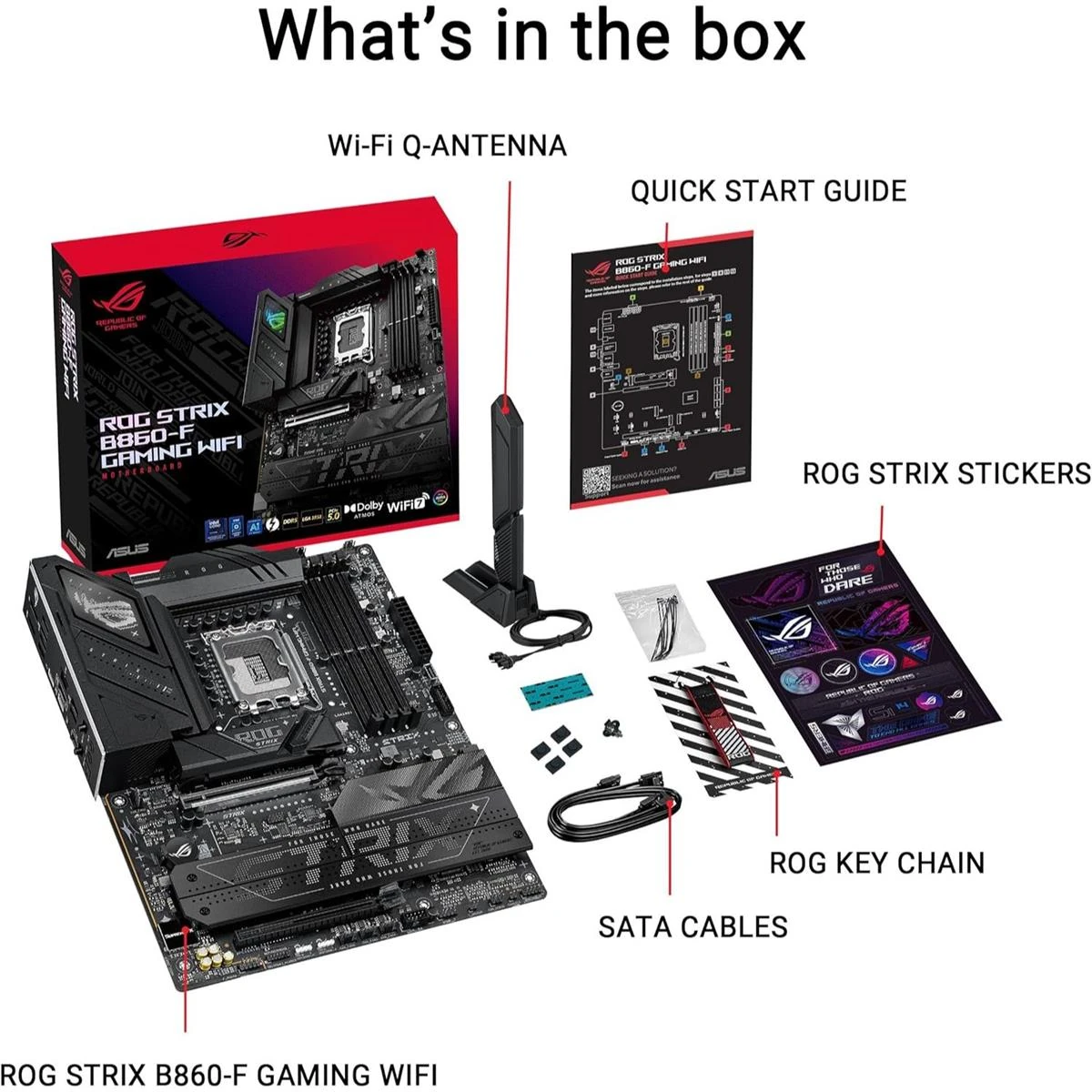 Asus Rog Strix B860-F Gaming Wifi ATX Motherboard, PC Ready with Advanced AI, 16+1+2+1 Power Levels, DDR5 Slots, PCIe 5.0, Four M.2 Slots, WiFi 7, Aura Sync RGB Lighting - Image 7