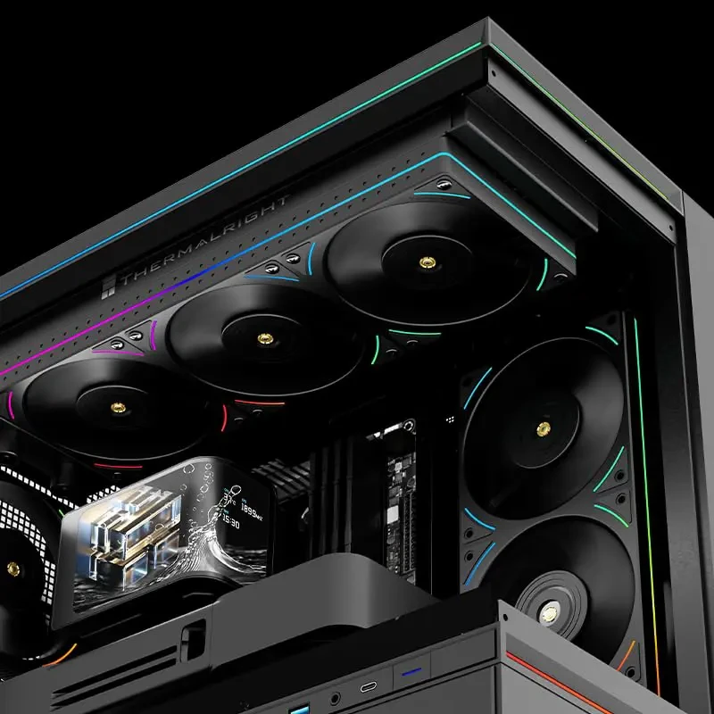 Thermalright Wonder Vision 360 UB ARGB Black CPU AIO Liquid Cooler - Rotatable 6.67'' Curved Screen 3D Effect, 2K Resolution, 2150RPM TL-UB36 Fans, for AM4/AM5 & Intel 1700/1851 - Image 5