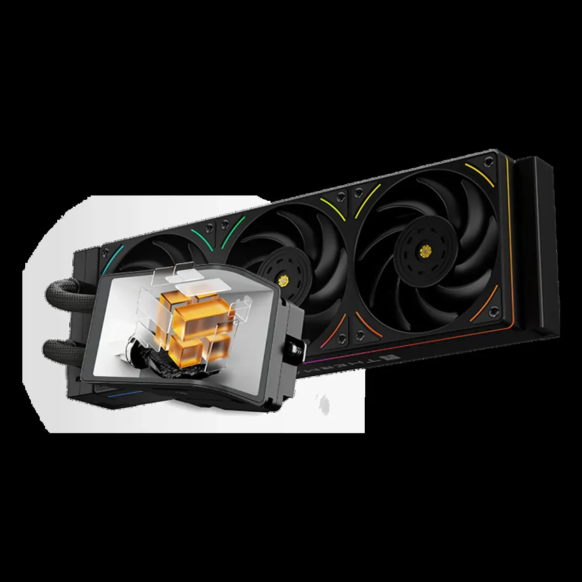 Thermalright Wonder Vision 360 UB ARGB Black CPU AIO Liquid Cooler - Rotatable 6.67'' Curved Screen 3D Effect, 2K Resolution, 2150RPM TL-UB36 Fans, for AM4/AM5 & Intel 1700/1851