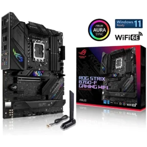 Asus Rog Strix B760-F Gaming WiFi Intel B760 (13th and 12th Gen) LGA 1700 ATX Motherboard, 16 + 1 Power Stages, DDR5 up to 7800 MT/s, PCIe 5.0, 3x M.2 Slots, WiFi 6E, USB 3.2 Gen 2x2 Type-C, Aura Sync RGB