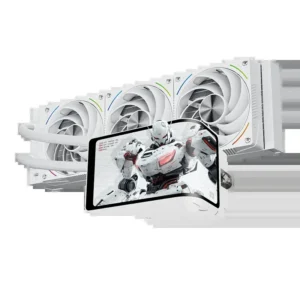 Thermalright Wonder Vision 360 Turbo ARGB White CPU Liquid Cooler, 6.67" 3D Curved Screen with 2400x1080 Resolutions, Magnetic Panel Screen, 360MM AIO