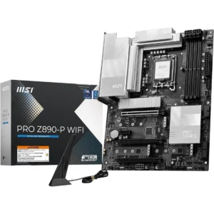 MSI Pro Z890-P WiFi ProSeries Motherboard (Supports Core Ultra Series 2 Intel Processors, LGA 1851, DDR5, PCIe 5.0, M.2, SATA, 5Gbps LAN, USB Type-C, Wi-Fi 7, Bluetooth 5.4, Thunderbolt 4, ATX)