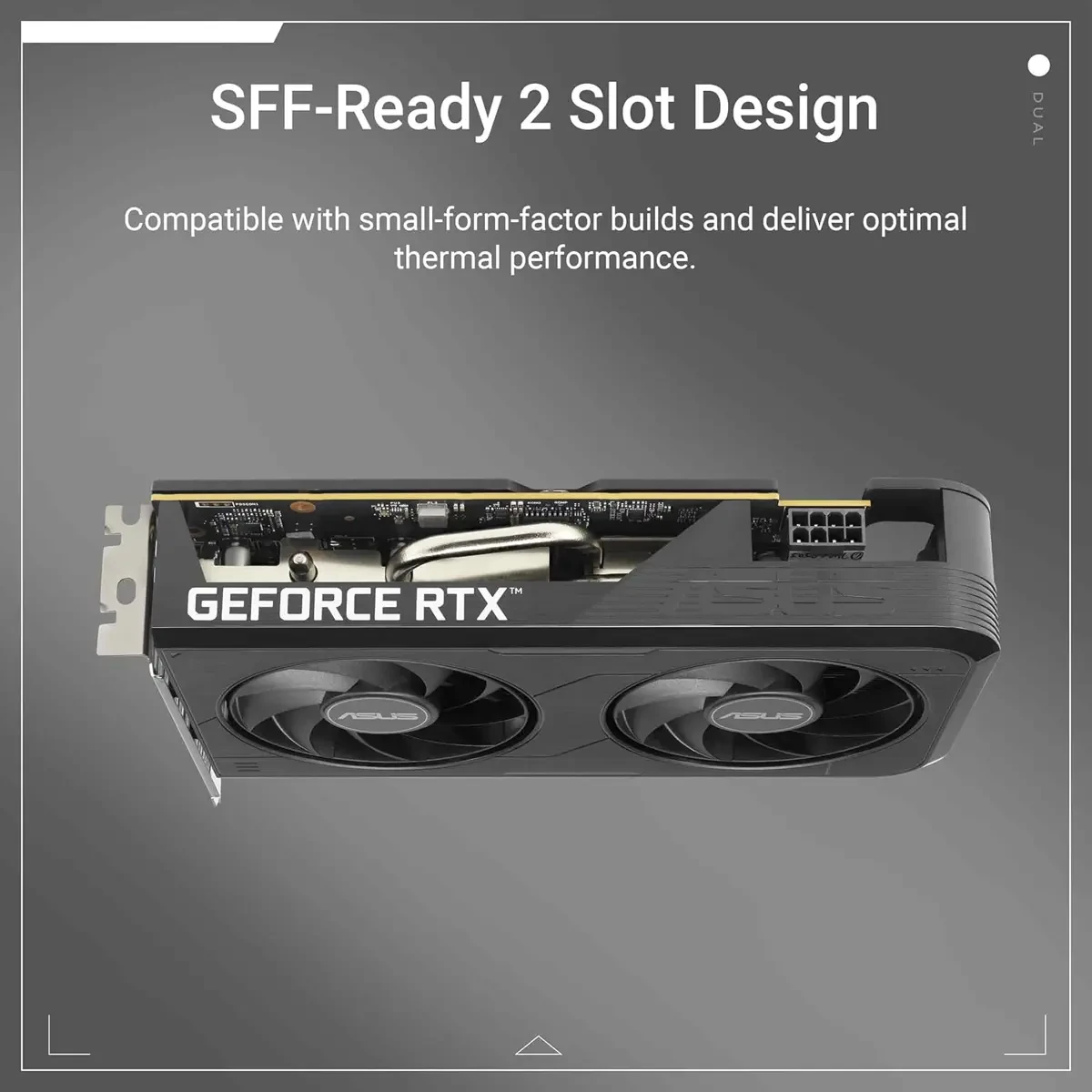 Asus Dual GeForce RTX 5050 8GB GDDR6 OC Edition Graphics Card (PCIe 5.0, 8GB GDDR6, DLSS 4, HDMI 2.1b, DisplayPort 2.1b, 2-Slot, Axial-tech Fan Design, 0dB Technology, Dual BIOS and More) - Image 4