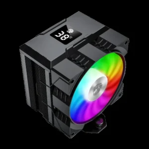 GameMax Gamma 90 Digital BK Tower CPU Air Cooler, Painted Black, Four Thermal Tubes, ARGB Lighting Effects - Black