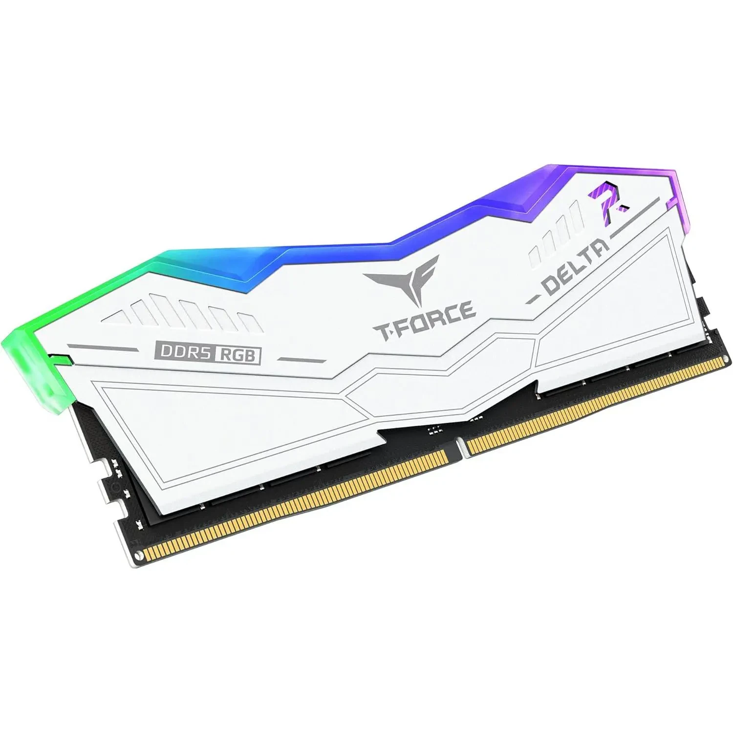 TeamGroup T-Force Delta RGB 32GB (2x16GB) 6400MHz (6400MT/s) CL40 White DDR5 Desktop Gaming Memory, Metal Heatsink, ARGB Sync, ECC, XMP 3.0/EXPO, Compatible With Intel/AMD CPU, High Performance Low Latency RAM - Image 2