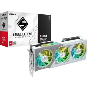 ASRock AMD Radeon RX 9060 XT Steel Legend 8GB OC GDDR6 PCI Express 5.0 x16 Graphics Card