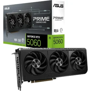 Asus The SFF-Ready Prime GeForce RTX 5060 8GB GDDR7 Graphics Card (PCIe 5.0, 8GB GDDR7, HDMI/DP 2.1, 2.5-Slot, Axial-Tech Fans, Dual BIOS)