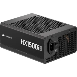 Corsair HX1500i SHIFT Fully Modular ATX Power Supply – Built-in iCUE LINK System Hub, Dual Native 12V-2x6 Cable, ATX 3.1 & PCIe 5.1, Side-Mounted Connectors, Cybenetics Platinum – Black