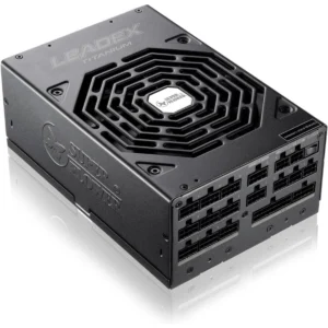 Super Flower Leadex Titanium 1600W Power Supply PSU, 80+ Titanium, ATX 3.1, W/12V-2x6 (2x8pin - 16pin Native Cables)*2, ECO Mode, Full Modular, Dual Ball Bearing Fan