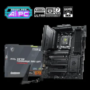 MSI MAG X870E Tomahawk Max WiFi Motherboard, ATX - Supports AMD Ryzen 9000/8000/7000 Processors, DDR5 Memory Boost 8400+ MT/s (OC), PCIe 5.0 x16, M.2 Gen5, Wi-Fi 7, 5G LAN