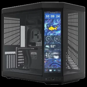 Hyte Y70 Touch Infinite Modern Aesthetic Mid-Tower ATX Gaming Case with LCD Screen - Black