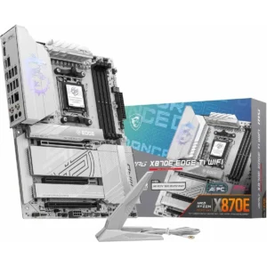 MSI MPG X870E Edge Ti Wifi Motherboard, ATX - Supports AMD Ryzen 9000/8000/7000 Processors, AM5-80A SPS VRM, DDR5 Memory Boost 8400+MT/s (OC), PCIe 5.0 x16, M.2 Gen5, Wi-Fi 7, 5G LAN