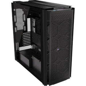Corsair 9000D RGB Airflow Super Full-Tower PC Case – Fits up to 18x 120mm, 7X 140mm, or 4X 200mm Fans, InfiniRail Fan Mounting, iCUE Link System Hub Included, No Fans Included – Black