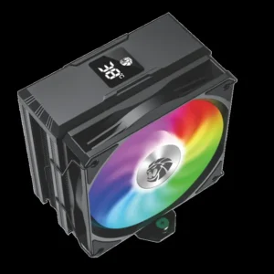 GameMax Sigma 520 Digital BK Tower CPU Air Cooler, Painted Black, Four Thermal Tubes, ARGB Lighting Effects - Black