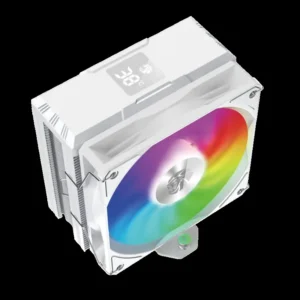 GameMax Sigma 520 Digital WH Tower CPU Air Cooler, Painted White, Four Thermal Tubes, ARGB Lighting Effects - White