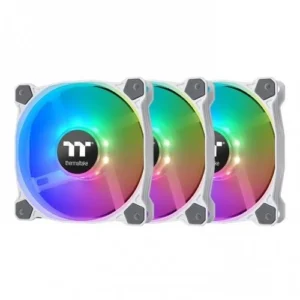 Thermaltake Pure 12 ARGB 120mm Radiator Case Fan - White - 3-Fan Pack