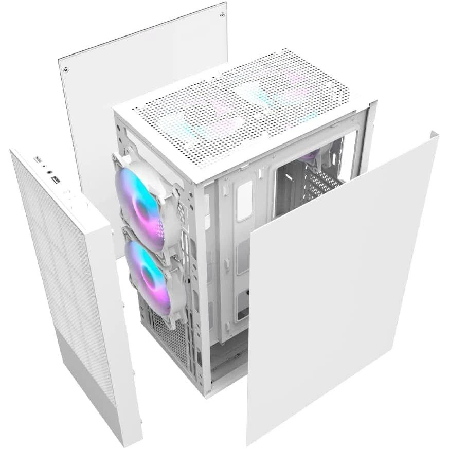 DarkFlash A290 ARGB Mid-Tower ATX Gaming Case - White - Image 4
