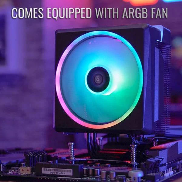 AeroCool Cyclon 4F ARGB CPU Air Cooler - White - Image 2