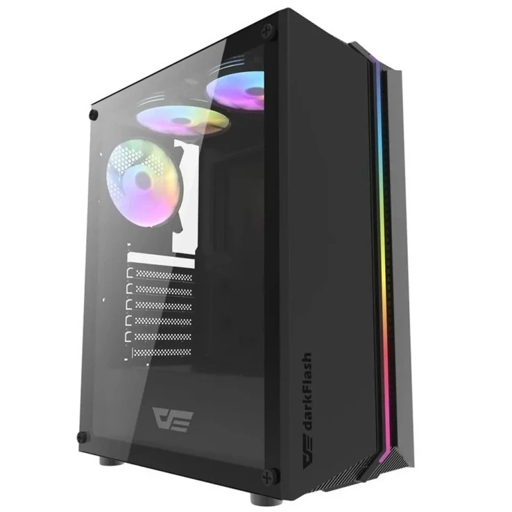 DarkFlash DK151 RGB Mid-Tower ATX Case - Black - Image 2
