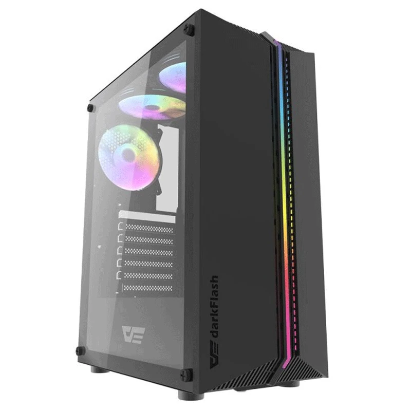 DarkFlash DK151 RGB Mid-Tower ATX Case - Black