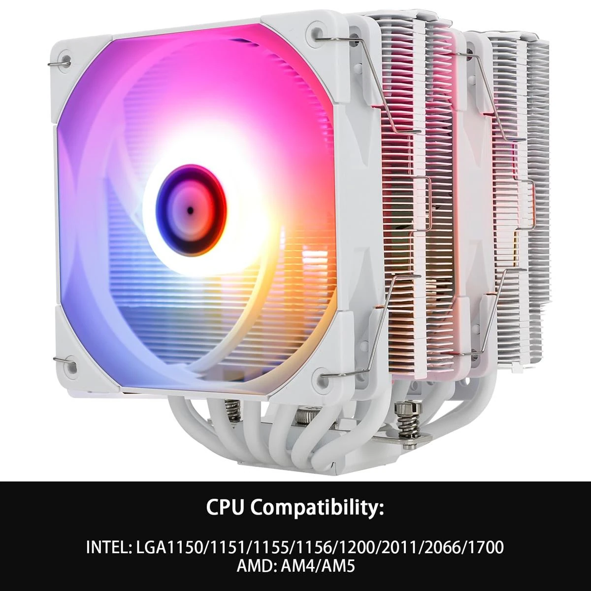 Thermalright Peerless Assassin 120 White ARGB CPU Air Cooler, 6 Heatpipes, 5V ARGB Lighting, Dual TL-C12W-S PWM Fan, AGHP Technology, for AMD AM4 AM5, Intel 1150/1151/1200/2011/1700 - Image 5