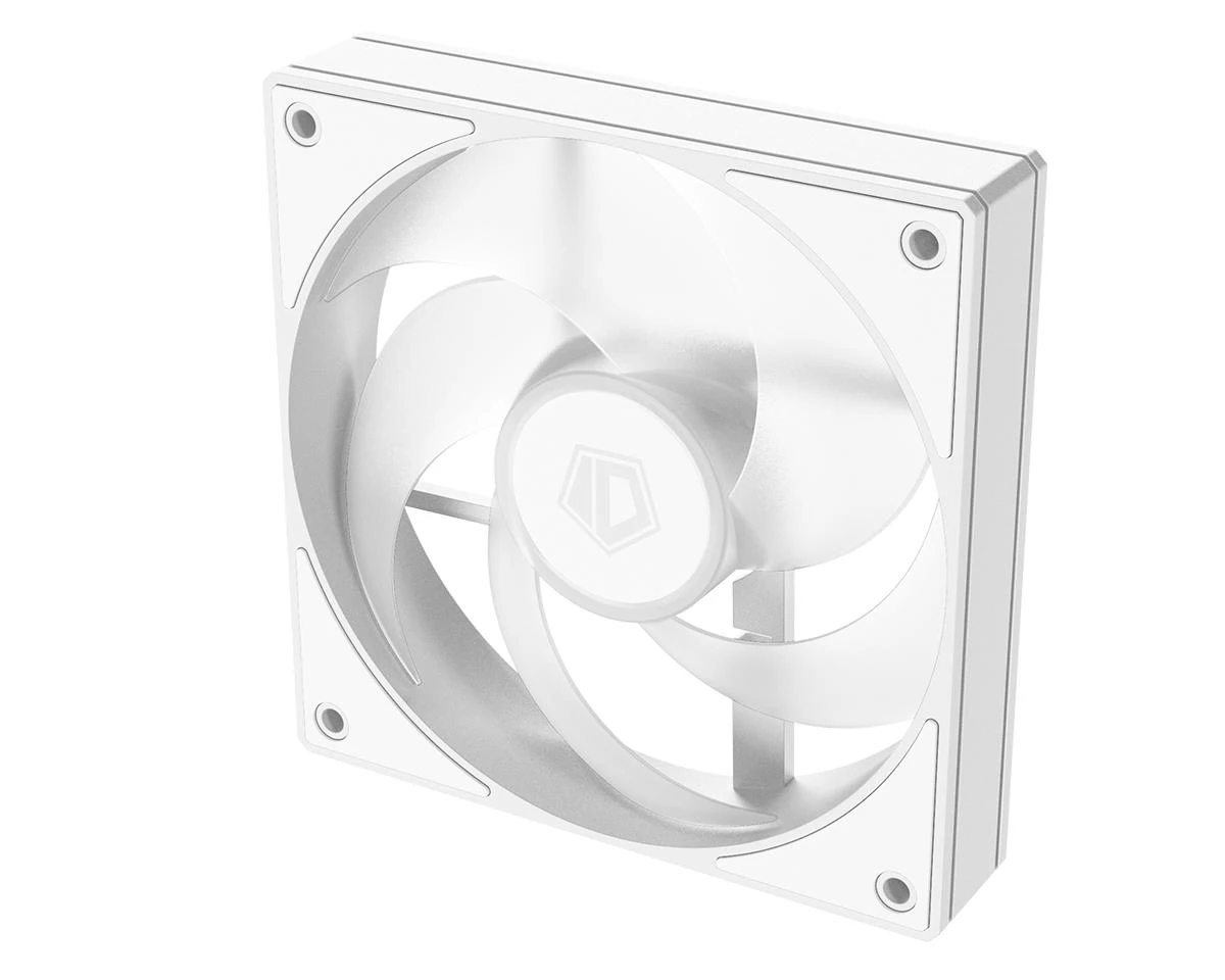 ID-Cooling AS-120-ARGB-W Single 120mm Case Fan, 58CFM, 1.94mmH2O, 27.2dB(A)Max, Female/Male Connector - White - Image 4