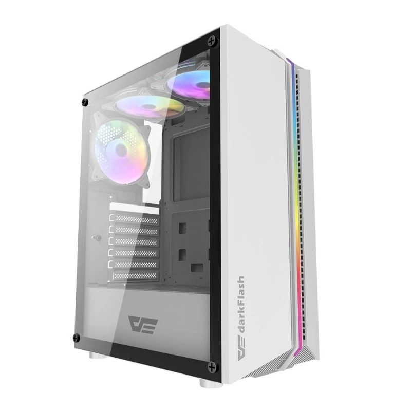 DarkFlash DK151 RGB Mid-Tower ATX Case - White - Image 4