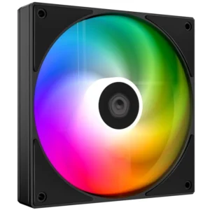 ID-Cooling AS-120-ARGB-K Single 120mm Case Fan, 58CFM, 1.94mmH2O, 27.2dB(A)Max, Female/Male Connector - Black