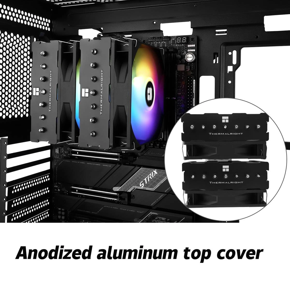 Thermalright Phantom Spirit 120 SE ARGB CPU Air Cooler, 7 Heat Pipes CPU Cooler, Dual 120mm TL-C12B-S V2 PWM Fan, AGHP 4.0 Technilogy, S-FDB Bearing, for AMD AM4 AM5/Intel 1700/1150/1151/1200, PC Cooler - Image 2