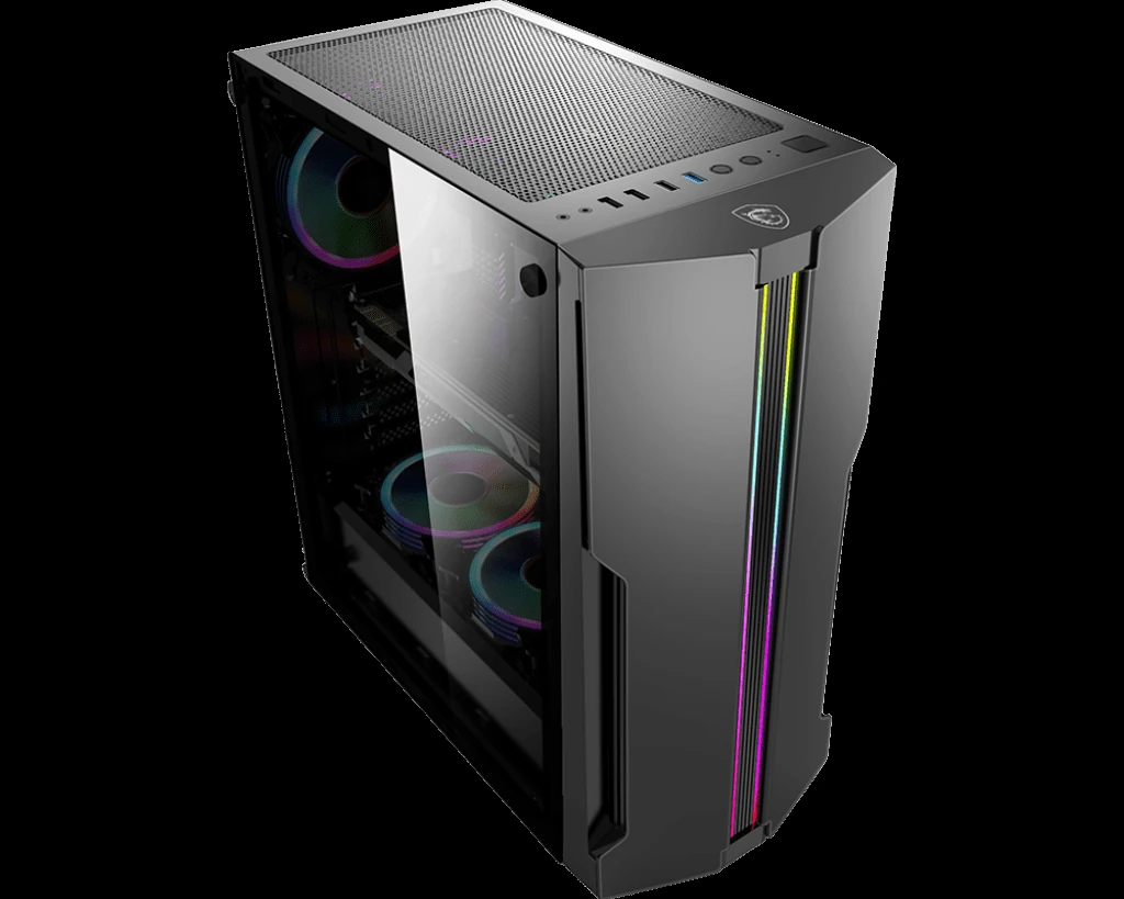 MSI MAG Laevatain 100L RGB Mid-Tower ATX Gaming Case - Black - Image 2