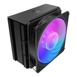 Cooler Master Hyper 212 3DHP Black ARGB CPU Air Cooler, 3DHP Heat Pipe Technology, Mobius 120 PWM Fan, Fully Customizable aRGB, Quiet Operation, Easy Install