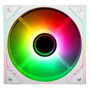 Thermalright TL-M12RW-S Reverse White CPU ARGB Fan 120mm Case Cooler Fan ARGB, 4pin PWM Connector Silent Computer Fan with S-FDB Bearing, Desktop Cooling Inverted Fan has Side ARGB Mirror Light Effect