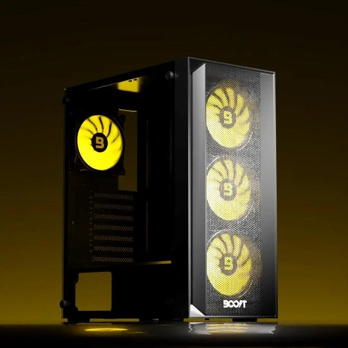Boost Enclosure Pro Series P200 Mid-Tower ATX Case with 4 ARGB Fans - Image 2