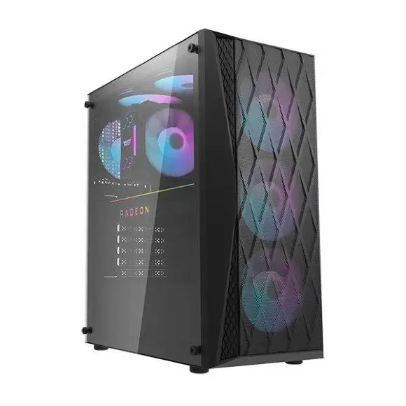 DarkFlash DK352 ARGB Mid-Tower ATX Gaming PC Case with 4 ARGB Fans - Black - Image 2