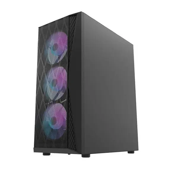 DarkFlash DK352 ARGB Mid-Tower ATX Gaming PC Case with 4 ARGB Fans - Black - Image 3