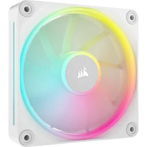 Corsair iCUE Link LX120 RGB 120mm PWM Fan Single Pack – Dual Light Loops, Requires iCUE Link System Hub (Sold Separately), CORSAIR AirGuide Technology – White