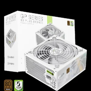 GameMax GP 650B WH 650W 80 Plus Bronze Power Supply, Ultra-Stable Power Supply, Smart Fan, Premium Heat Dissipation - White