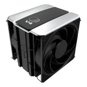 Cooler Master V4 Alpha 3DHP Black CPU Cooler, Alpha 3DHP Heat Pipe Technology, Dual Mobius 120 PWM Fans, Quiet Operation, Easy Install